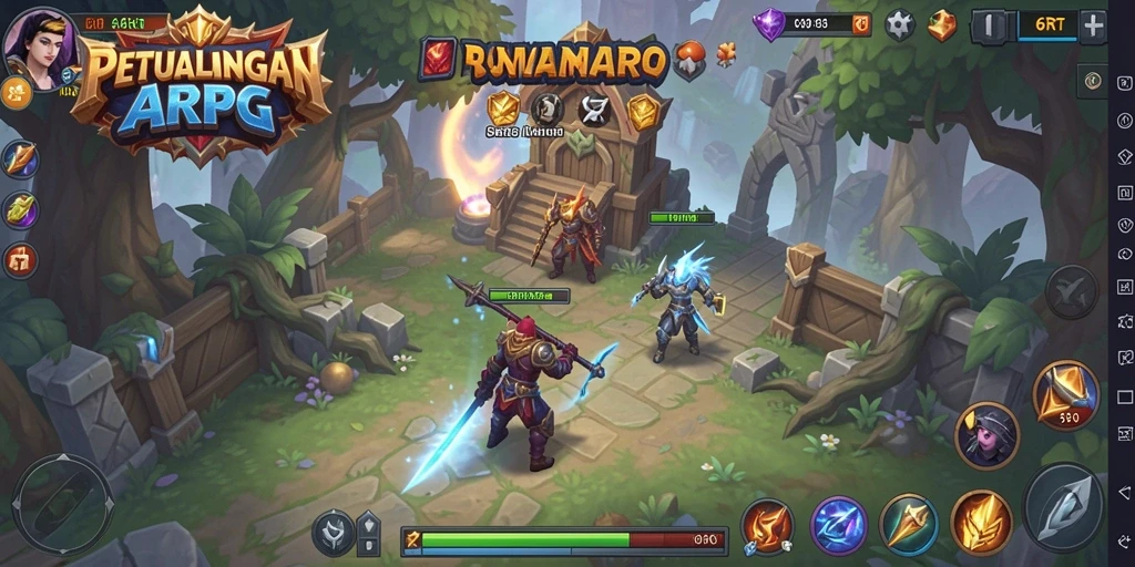 Gameplay seru dalam petualangan 6RT yang penuh aksi.