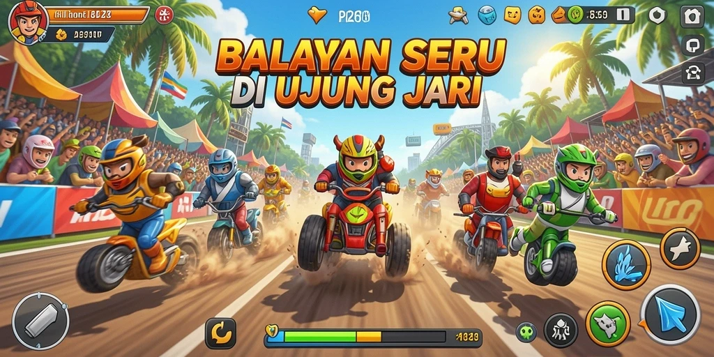 Gameplay balapan yang mendebarkan dengan grafik memukau.