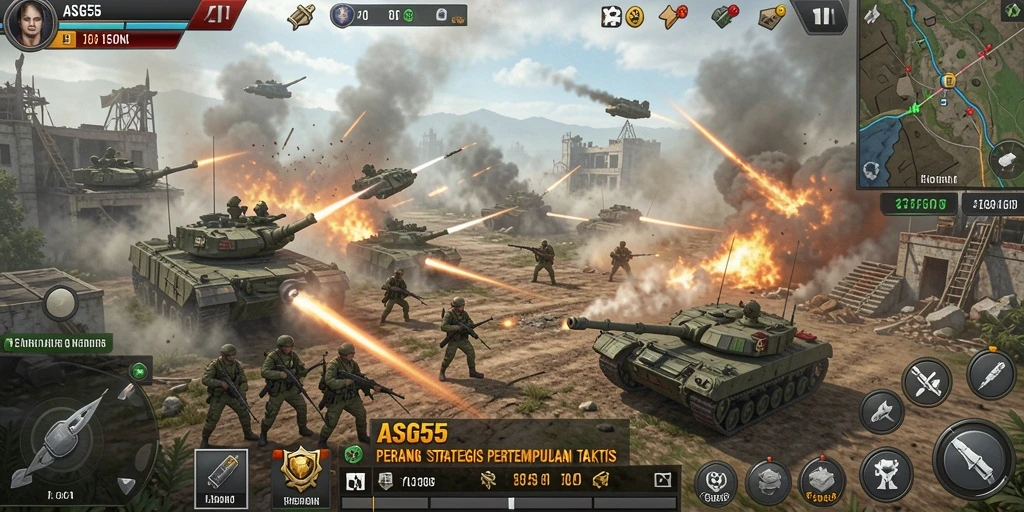 Gameplay seru ASG55 dalam pertempuran TPS yang intens.