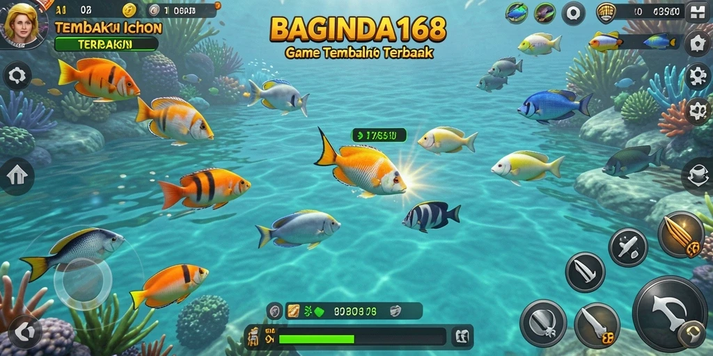 Tampilan menarik dari gameplay BAGINDA168 dengan aksi menembak ikan.