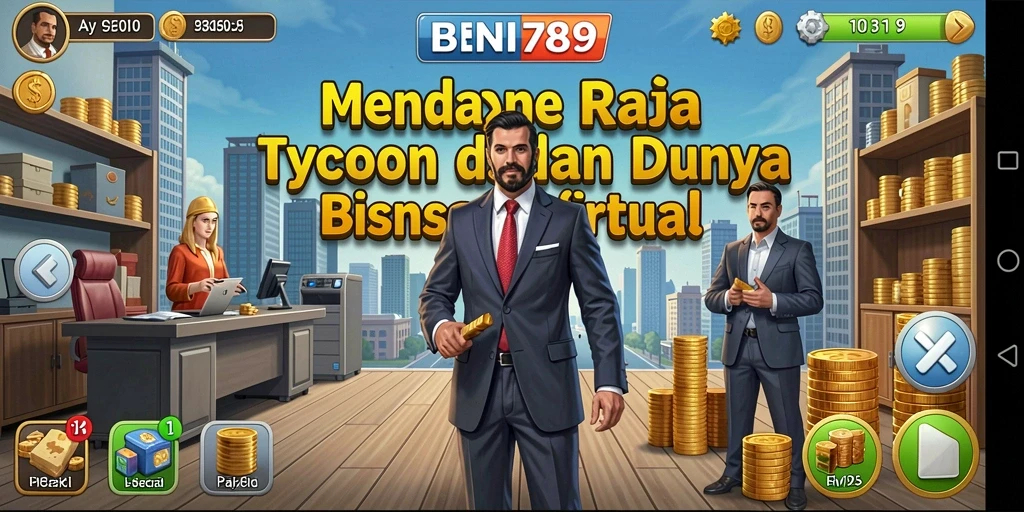 Screenshot gameplay BNI789 menunjukkan keseruan mengelola bisnis.