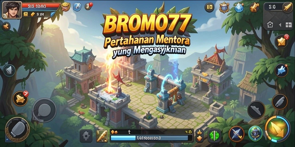 Gameplay mendebarkan di BROMO77 dengan menara yang strategis.