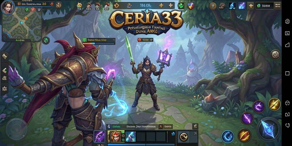 Screenshot CERIA33 menampilkan aksi pertarungan seru dalam dunia ARPG.