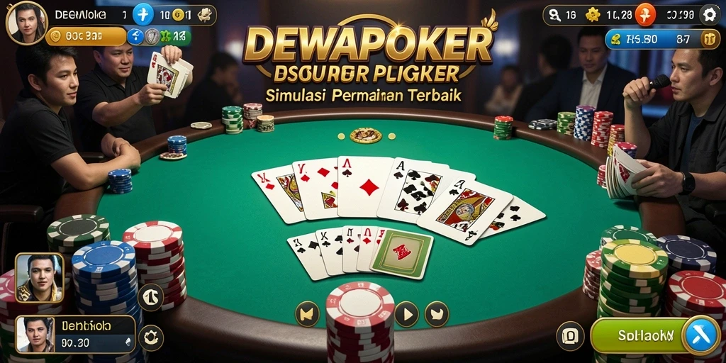 Tampilan gameplay DEWAPOKER yang menegangkan dan interaktif.