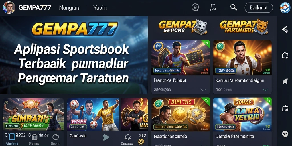 Tampilan screenshot utama dari gameplay sportsbook yang menarik.
