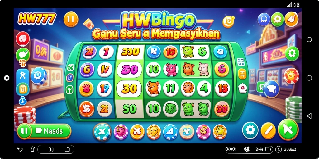 Tampilan gameplay seru Bingo di HW777 dengan banyak pemain aktif.