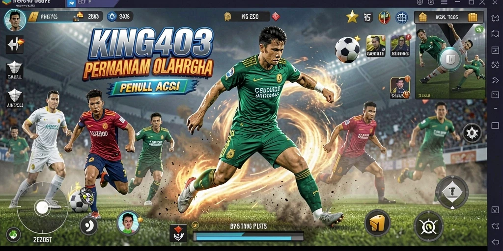 Tampilan gameplay <strong>KING403</strong> dengan aksi olahraga yang mendebarkan.
