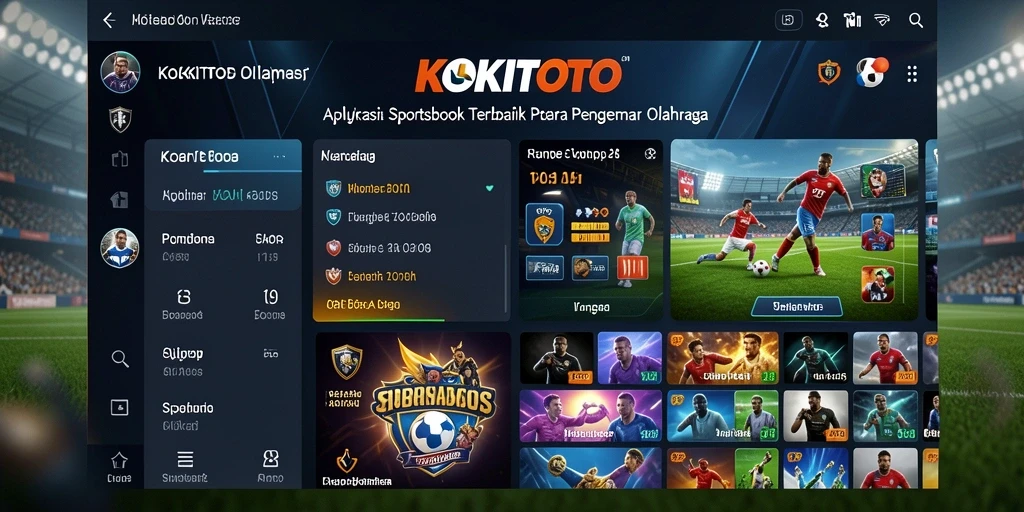 Tampilan gameplay KOKITOTO menampilkan opsi taruhan olahraga yang beragam.