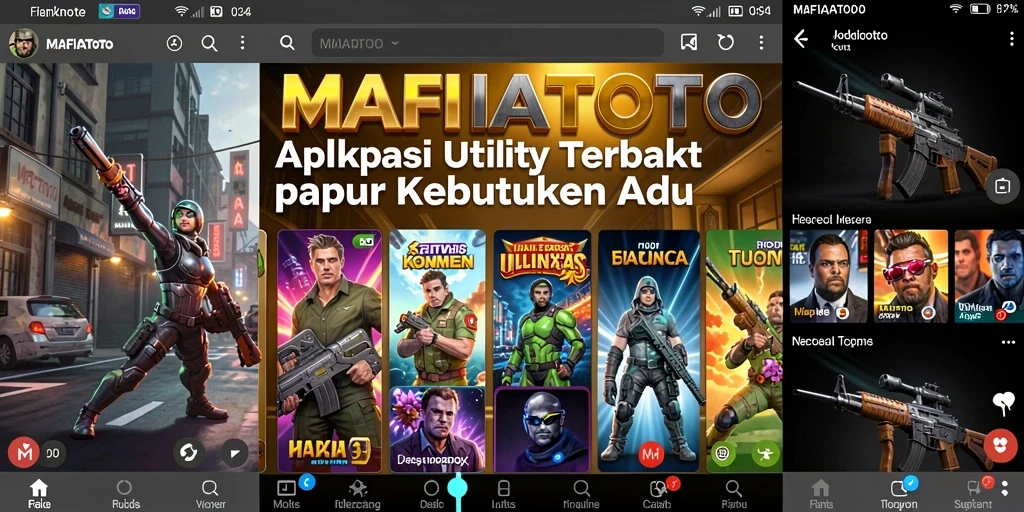 Screenshot MAFIATOTO dengan tampilan antarmuka utama aplikasi Utility.