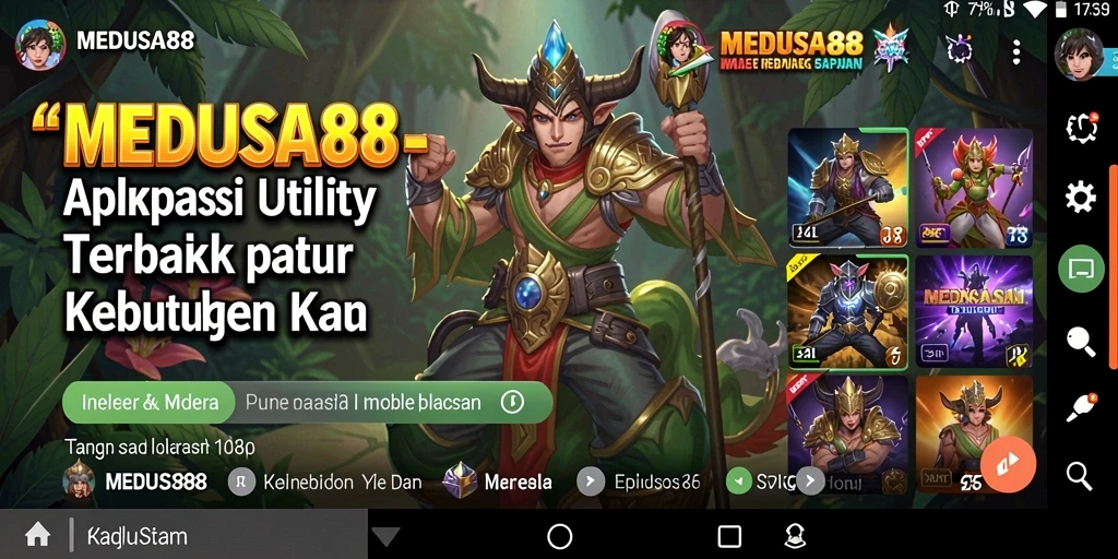 Tampilan antarmuka utama MEDUSA88 dengan berbagai fitur Utility.