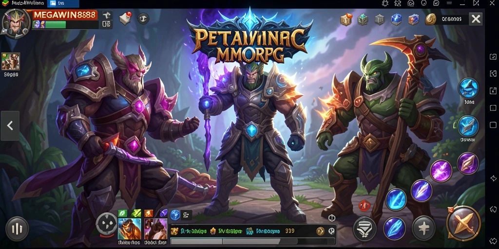 Tampilan gameplay seru dalam dunia fantasi MEGAWIN888.