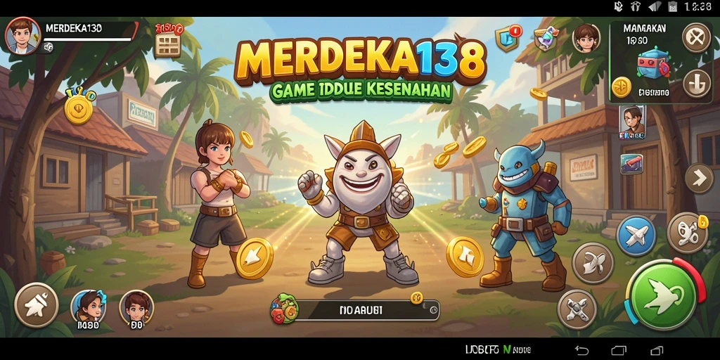 Tampilan gameplay santai dari MERDEKA138 yang penuh warna.