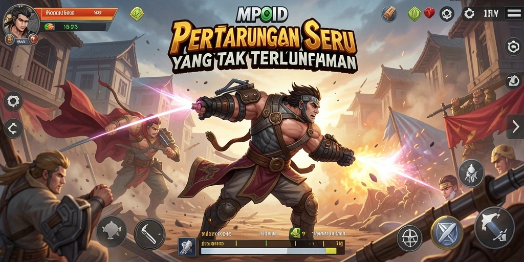Tangkapan layar MPOID menampilkan aksi pertarungan yang seru dan mendebarkan.