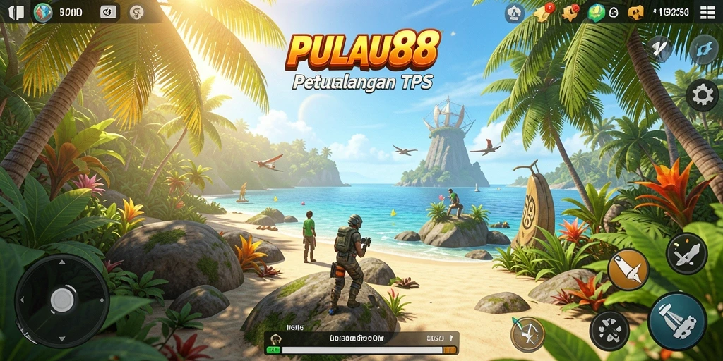 Gameplay seru di pulau tropis penuh petualangan.