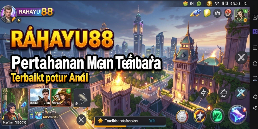 Tampilan gameplay RAHAYU88 dengan menara yang strategis.