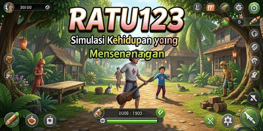 Tampilan gameplay menarik dari RATU123 dengan karakter dan lingkungan yang bisa disesuaikan.