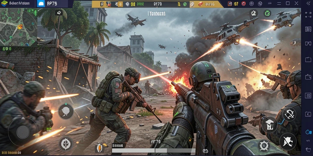 Screenshot menampilkan aksi intens dari gameplay RP79 yang seru.