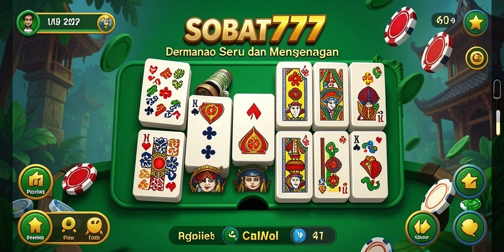 Tampilan gameplay seru dari SOBAT777 saat bermain Domino.