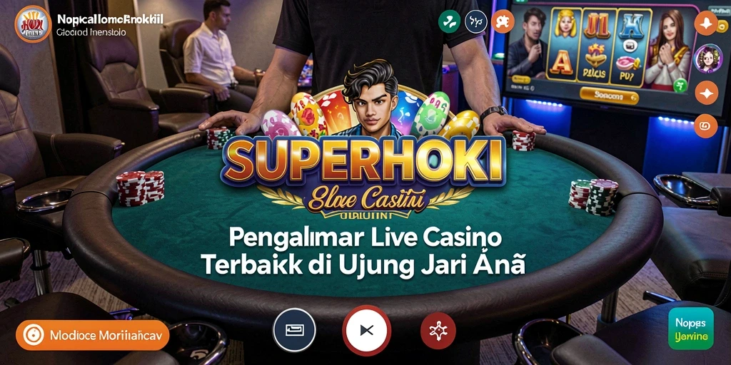 Tampilan gameplay SUPERHOKI yang menawan dan interaktif dalam sesi Live Casino.