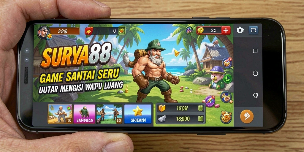 Tampilan gameplay SURYA88 yang menarik dan penuh warna.