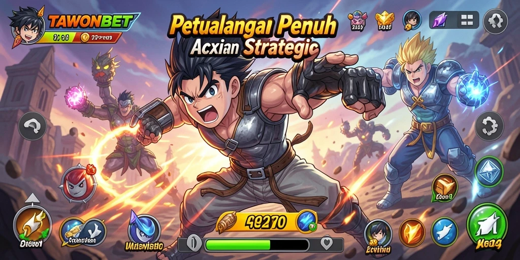Tampilan gameplay TAWONBET yang seru dan penuh aksi Anime.