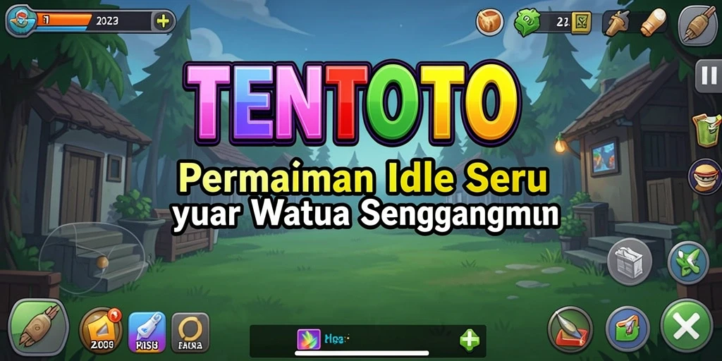 Screenshot gameplay TENTOTO menunjukkan momen seru saat bermain Idle.